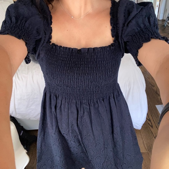 NWOT HILL HOUSE HOME NAVY BROCADE ATHENA NAP DRESS (Oct. 2021 Drop) - Picture 4 of 5